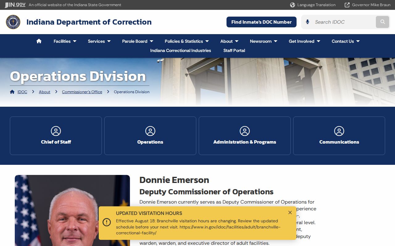 Indiana most wanted records: official IDOC fugitive program landing page